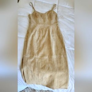 Alice + Olivia Suede Midi Dress